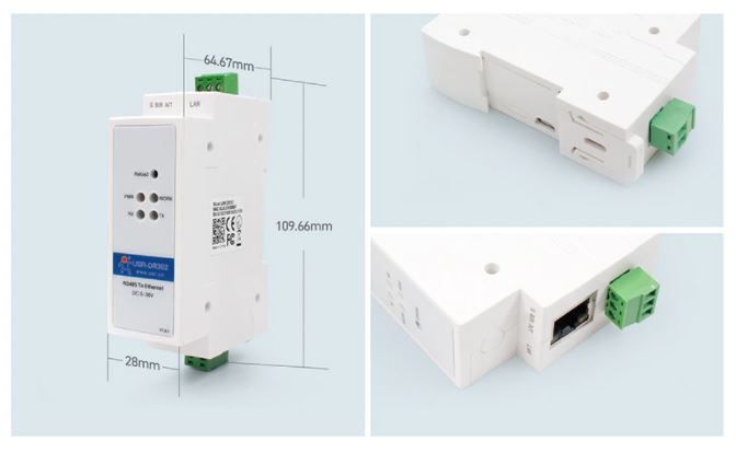 USR-DR302 Modbus RS485 To Ethernet Converter