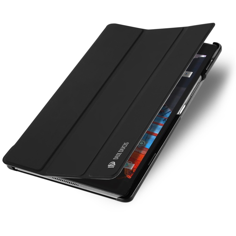 Case Lenovo Tab 4 10 Plus #เคสDUX DUCIS Skin Pro Series ออโต้ / สลีปซิงค์ / เคสหนัง Tri-fold - สีดำ