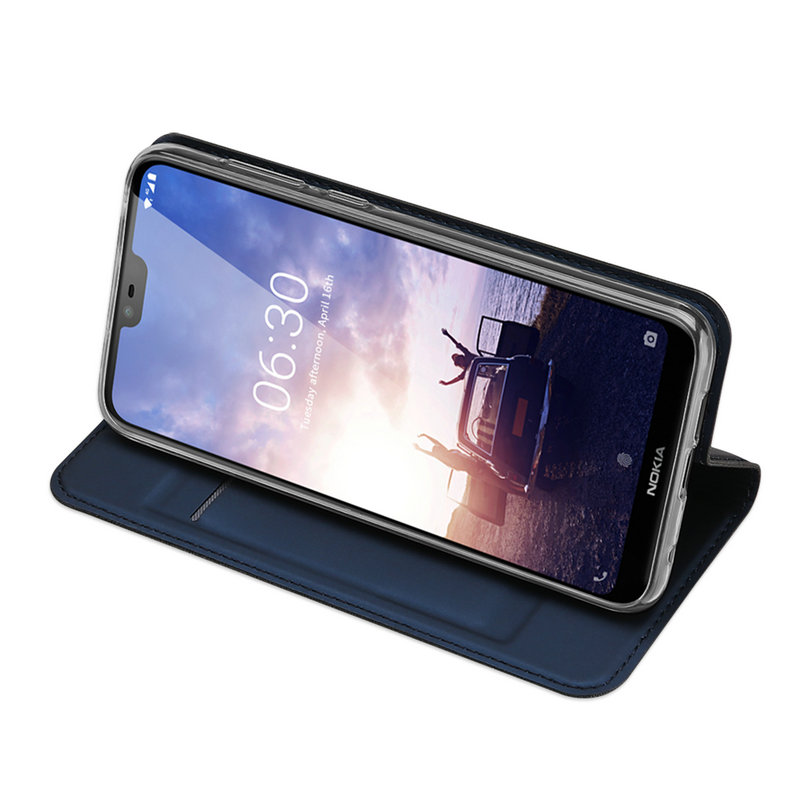 เคส Nokia X6 (2018) #เคสฝาพับ Skin Pro Series Leather Stand Case คุณภาพดีราคาถูก