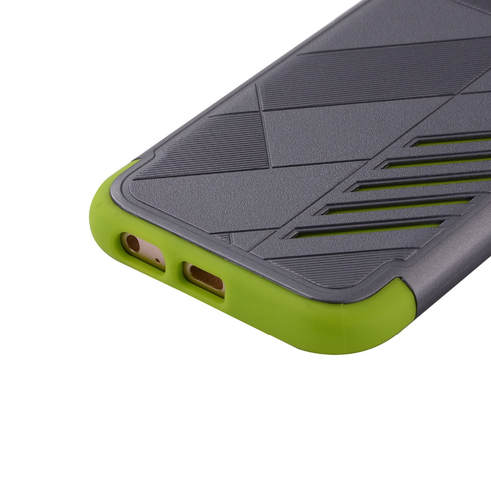 เคส Samsung Galaxy A7 2017 #เคสชุดหุ้มเกราะ Plastic+TPU Hybrid - สีเขียว/เทา #พร้อมส่ง