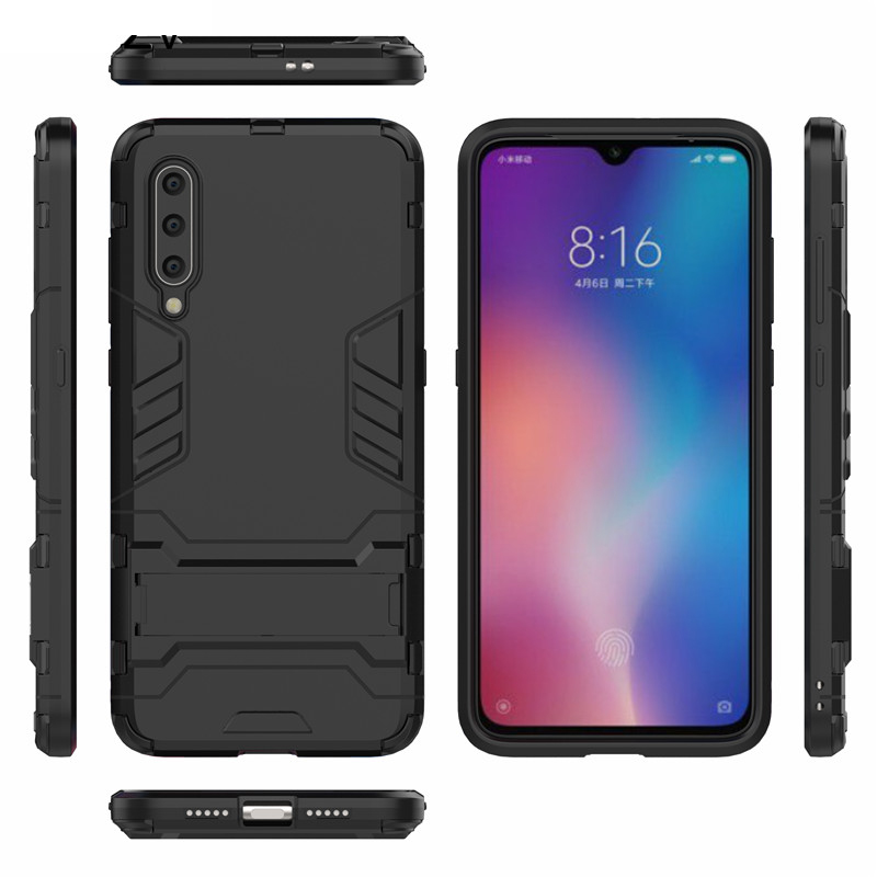 เคส Xiaomi Mi 9 #เคสฝาหลังพลาสติก ไฮบริด TPU + Kickstand (สินค้าพร้อมส่ง)