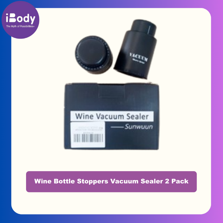 Sunwuun® Wine Bottle Stoppers Vacuum Sealer 2 Pack จุกขวดไวน์ จุกไวน์สูญญากาศ แบบใช้ซ้ำได้