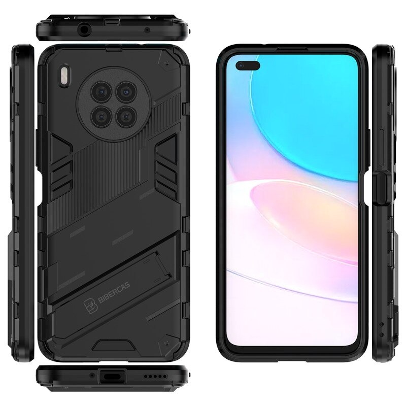 เคส Huawei Nova 8i #เคสฝาหลังพลาสติก ไฮบริด TPU + Kickstand