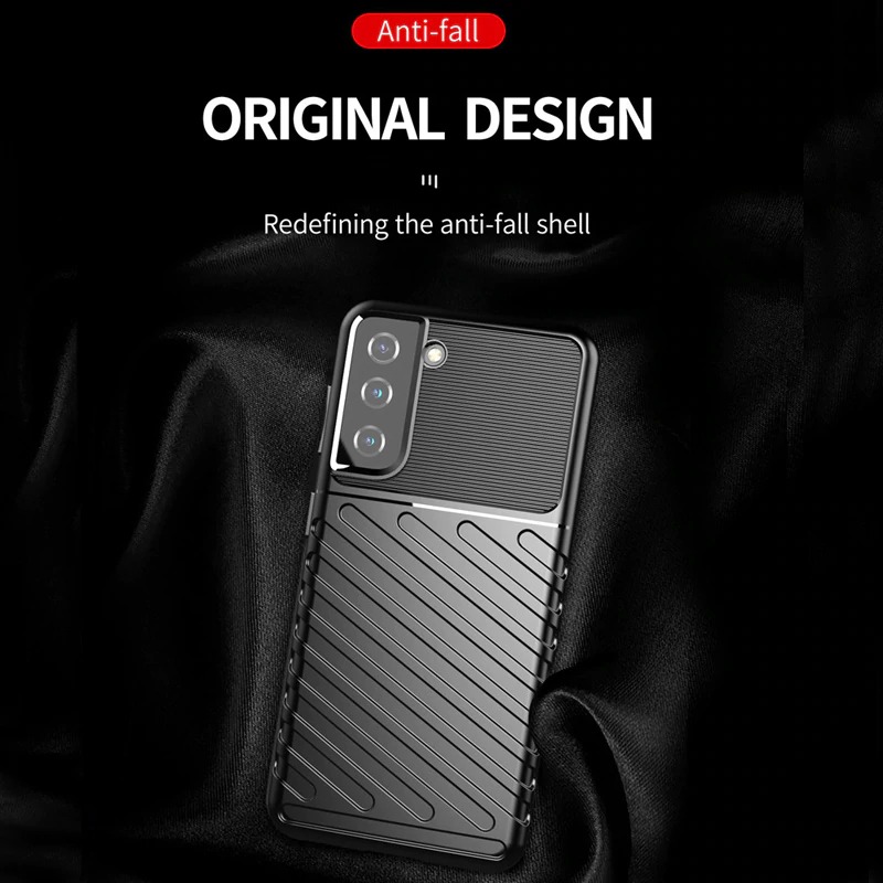 Case Samsung Galaxy S21 FE 5G #เคสฝาหลัง TPU อ่อน Thunder Series Twill Texture Soft TPU
