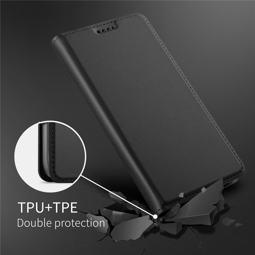 Case Samsung Galaxy A7 (2018) #เคสฝาพับ Auto-absorbed Magnetic Stand Leather มีช่องเสียบบัตร