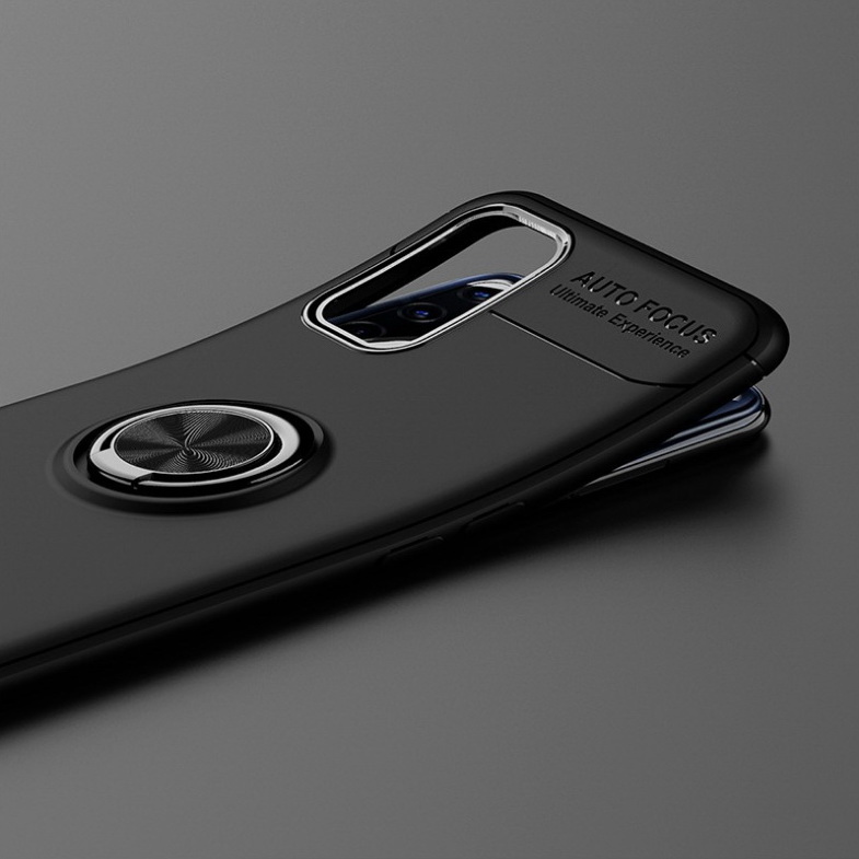 เคส OPPO A92 #เคสฝาหลัง Soft TPU Finger Ring Kickstand (แผ่นโลหะแบบ Built-in) Soft TPU