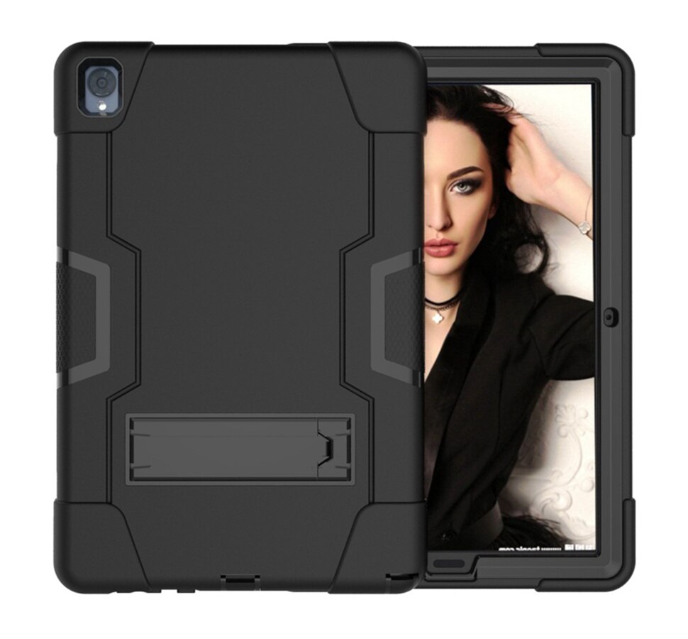 เคส Huawei MediaPad M6 10.8 นิ้ว #เคสฝาหลังกันกระแทก Kickstand PC Silicone Armour Defender สี Black/Grey (พร้อมส่ง)