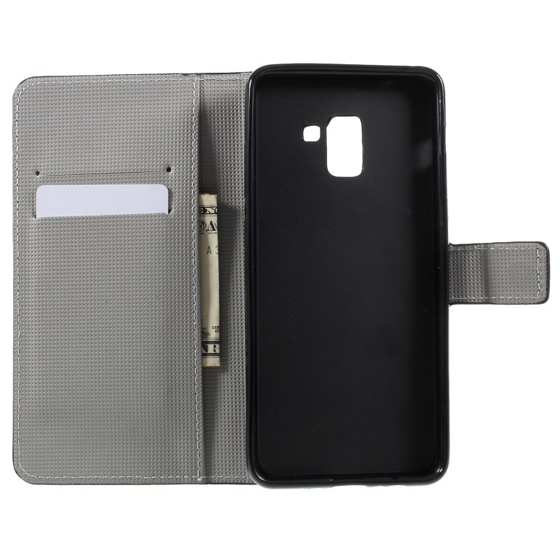 เคส Samsung Galaxy J6 (2018) #เคสฝาพับสไตล์กระเป๋าสตางค์พิมพ์ลายน่ารักๆ Pattern Printing หนัง PU