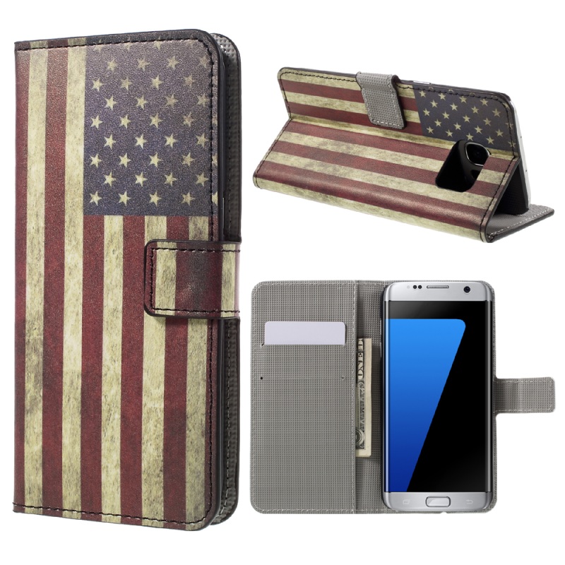Case Samsung S7 edge สไตล์กระเป๋าสตางค์พับตั้งได้