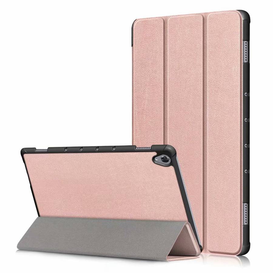 เคส Huawei MediaPad M6 10.8 inch (2019) #เคสฝาพับสามพับหนัง PU ผิวลิ้นจี่ Litchi Skin PU Leather Tri-fold Stand Tablet Cover