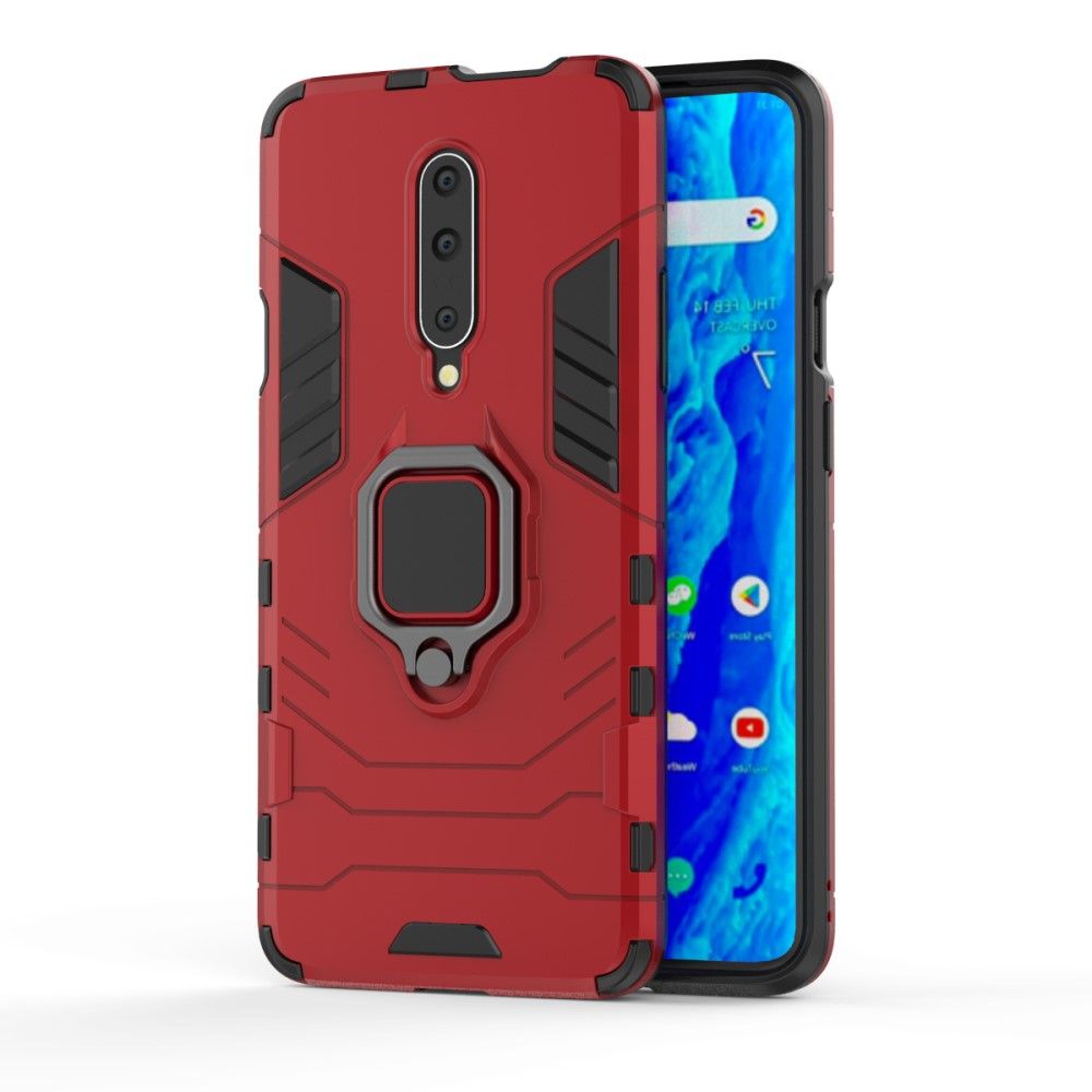 Case OnePlus 7 Pro #เคสฝาหลังพลาสติกแข็ง +TPU Hybrid Case มีแหวนสวมนิ้วโลหะ