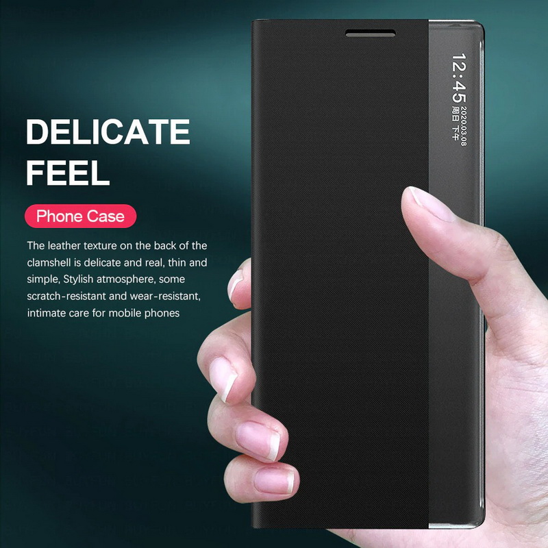 เคส Samsung Galaxy A51#เคสฝาพับเคลือบผิวหนัง PU ปิดแม่เหล็กพับวางตั้งได้ Leather Magnetic Smart Flip phone case