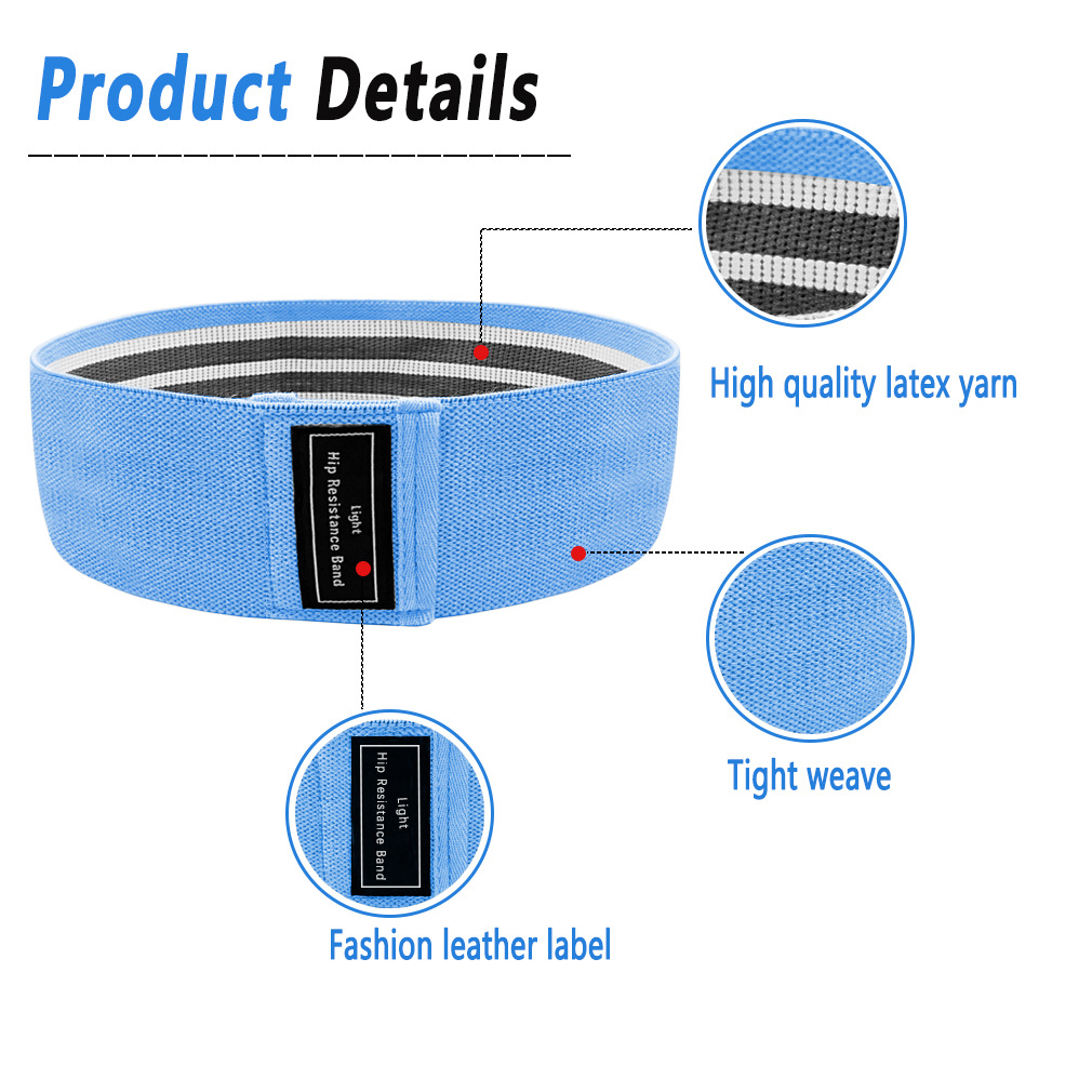 ยางยืดแรงต้านออกกำลังกาย แบบผ้า 3 เส้น Resistance Band (W04)
