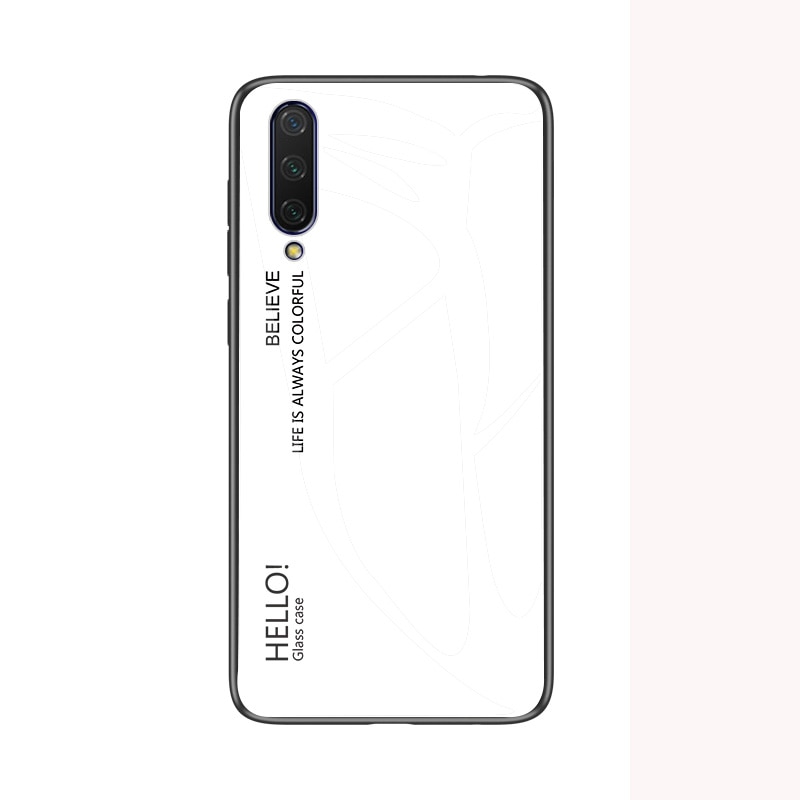 Case Huawei Y9s #เคสฝาหลัง Gradient Color Glass + PC + TPU Hybrid Case