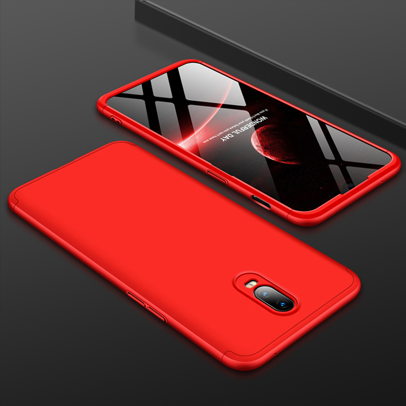 เคส OnePlus 6T #เคสฝาหลังพลาสติกแข็ง GKK Detachable All-wrapped Matte แยกชิ้นได้ สีสันสวยงามทันสมัย