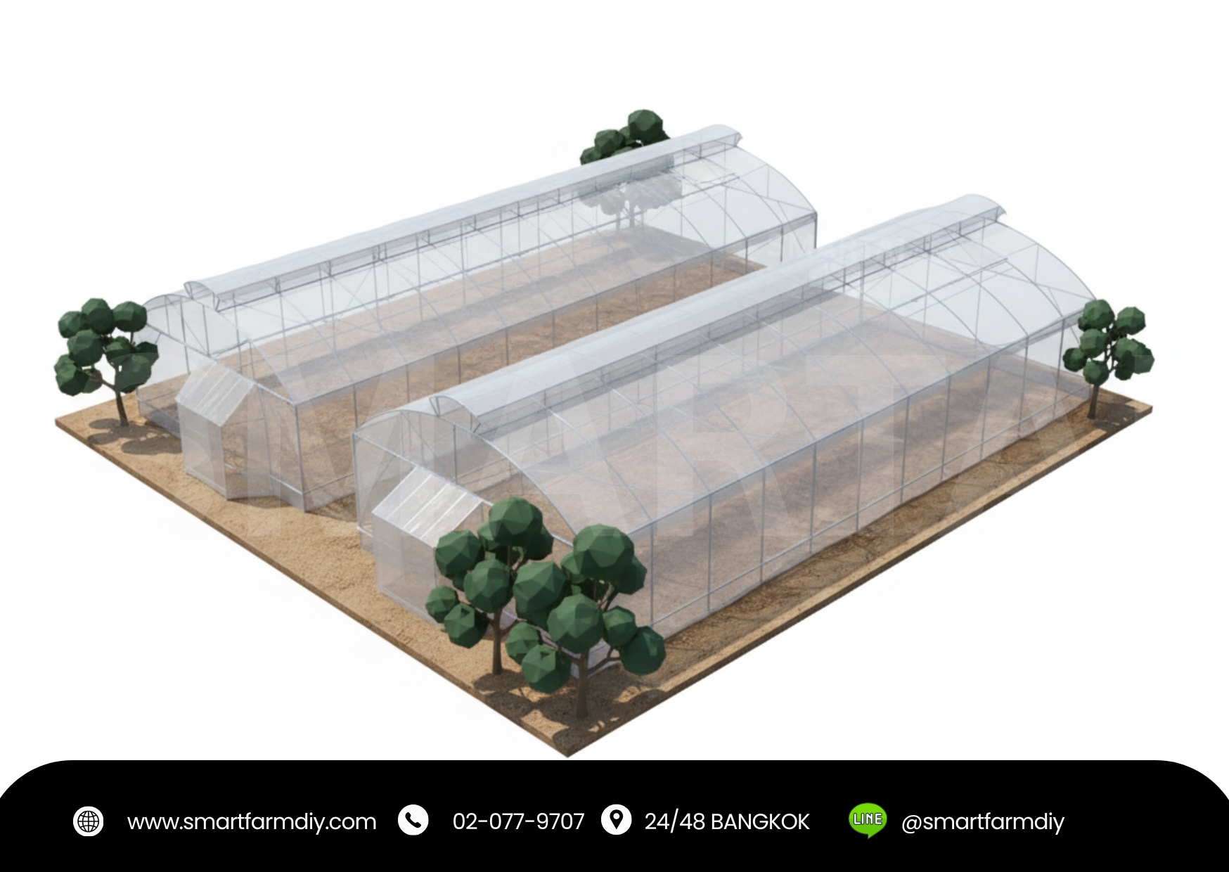 โรงเรือนปลูกพืช พร้อมระบบแสงสว่าง