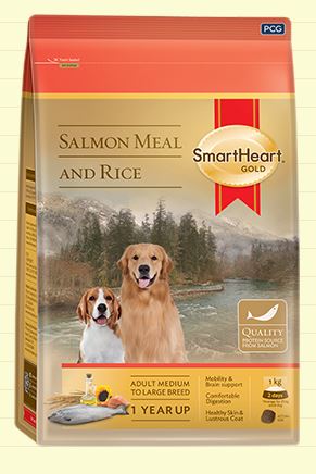 SmartHeart Gold เม็ดสุนัขโต รสแซลมอน 1kg