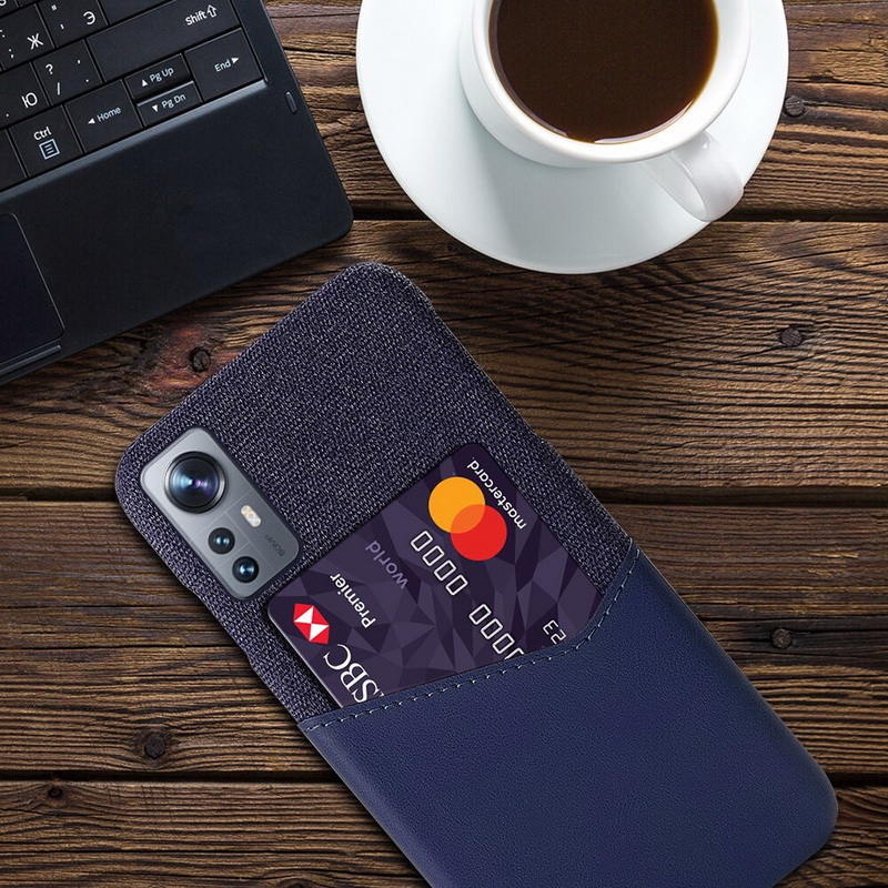 เคส Xiaomi 12 Pro #เคสฝาหลัง Hybrid Protective มีช่องเสียบการ์ด Card Slot PC + PU Leather + Cloth