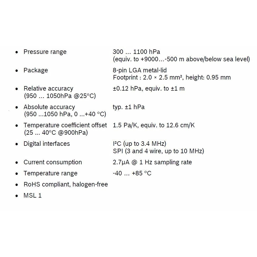 GY-BMP280-3.3 โมดูลเซ็นเซอร์ความดันสูงสําหรับ arduino bmp 280 3.3v