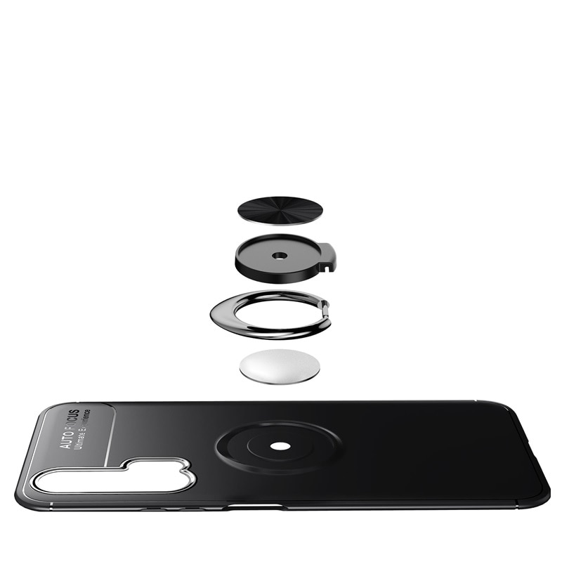 Case Huawei Nova 6 #เคสฝาหลัง TPU Finger Ring Kickstand (แผ่นโลหะแบบ Built-in)
