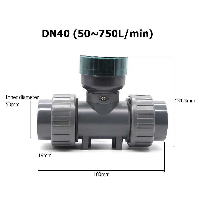 RS485 ดิจิตอลจอแสดงผล Flow Meter UPVC Water