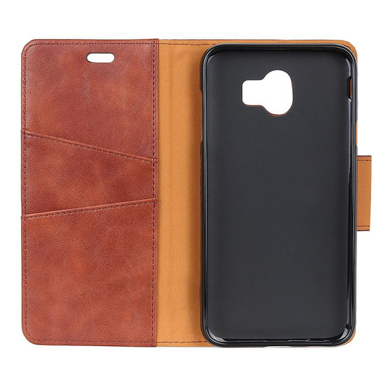 เคส Samsung Galaxy J4 (2018) #เคสฝาพับหนังแยกคุณภาพดี Crazy Horse Split Leather Wallet