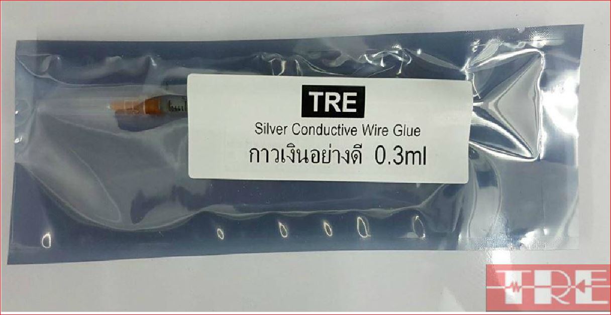 กาวเงิน Silver Conductive Wire Glue Paste Adhesive Paint For PCB Repair Application 0.3ml