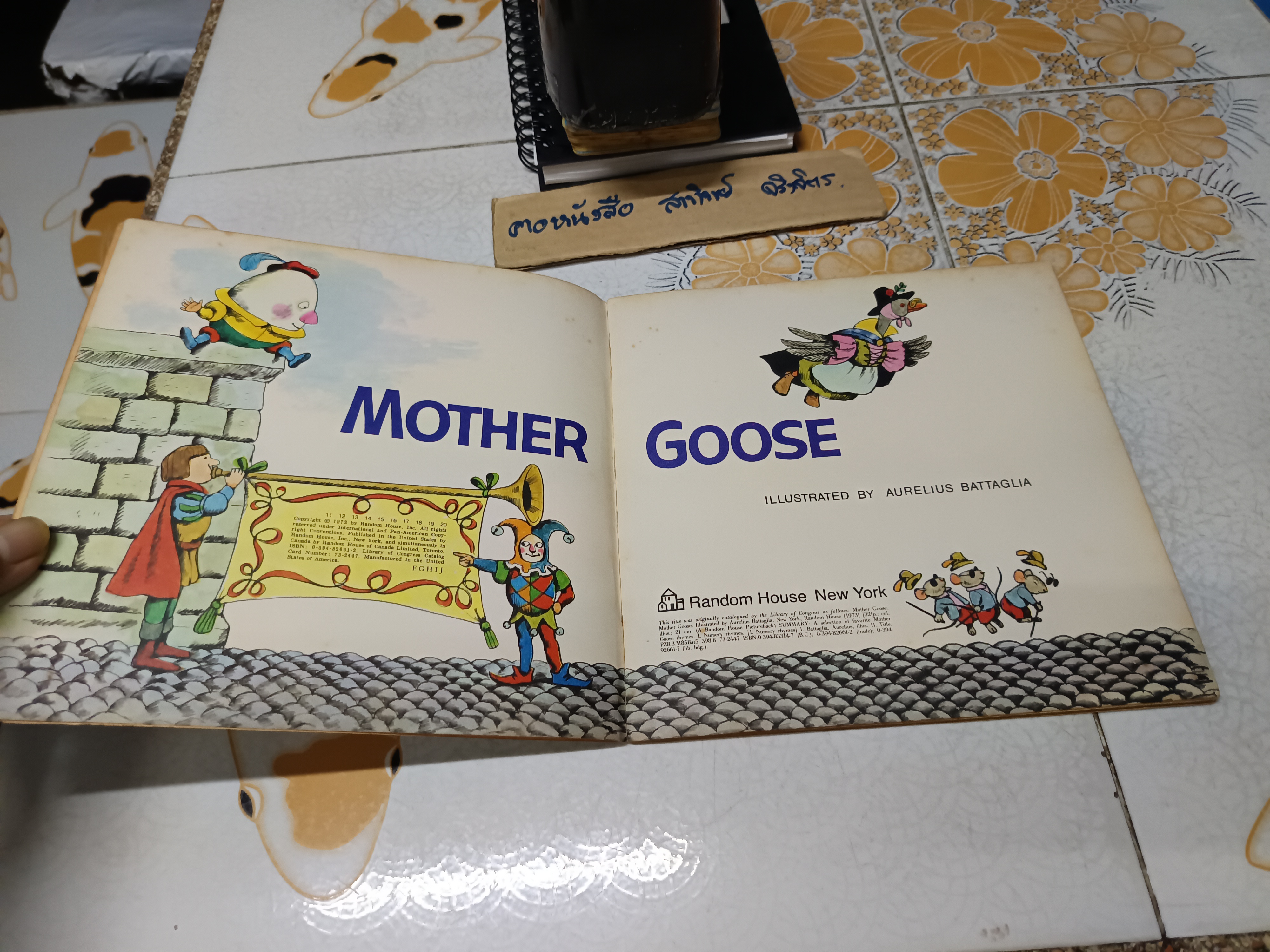 Mother Goose ( A Random House Pictureback) by Battaglia, Aurelius, 1973 Vintage