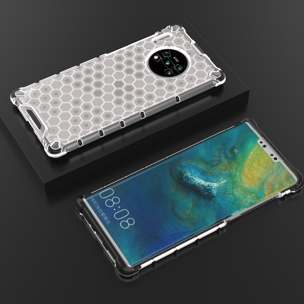 Case Huawei Mate 30 Pro #เคสฝาหลังกันกระแทก Honeycomb Shock Absorber TPU + PC + Silicone Hybrid