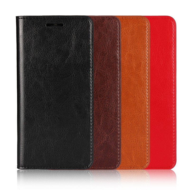 เคส Samsung Galaxy Note 9 #เคสฝาพับแบบกระเป๋าสตางค์หนังแท้ Crazy Horse Genuine Leather Wallet Shell
