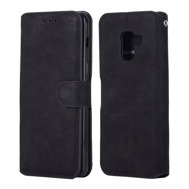 Case Samsung Galaxy A8 (2018) #เคสฝาพับหนัง PU แบบย้อนยุคคุณภาพดีสไตล์กระเป๋าสตางค์