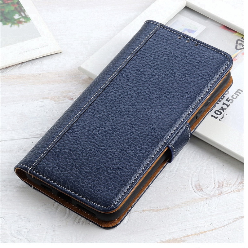 Case vivo V25 5G #เคสฝาพับหนังแยกผิวลิ้นจี่ แถบปิดแม่เหล็ก