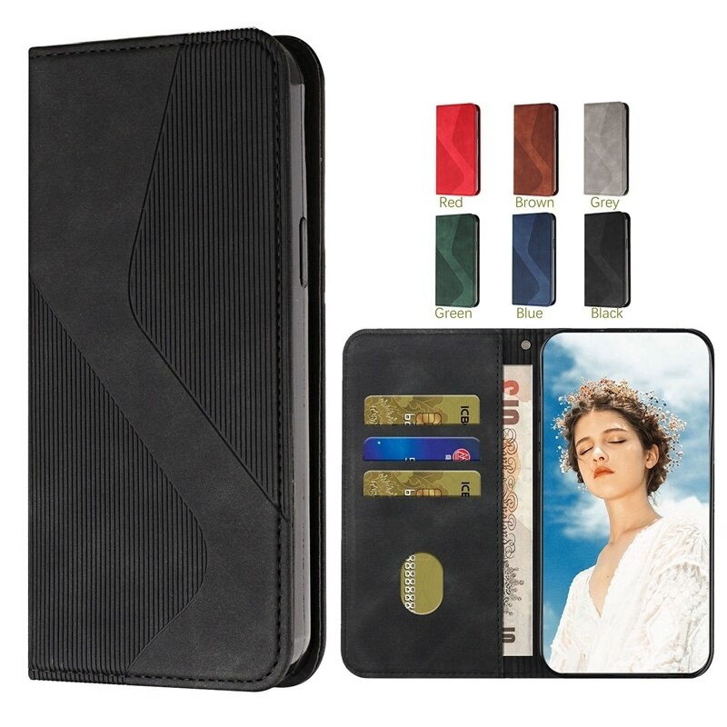 Case Xiaomi Mi 11 #เคสฝาพับแบบกระเป๋าสตางค์หนัง PU มีช่องใส่บัตร Magnetic Leather S Line Wallets Flip Case