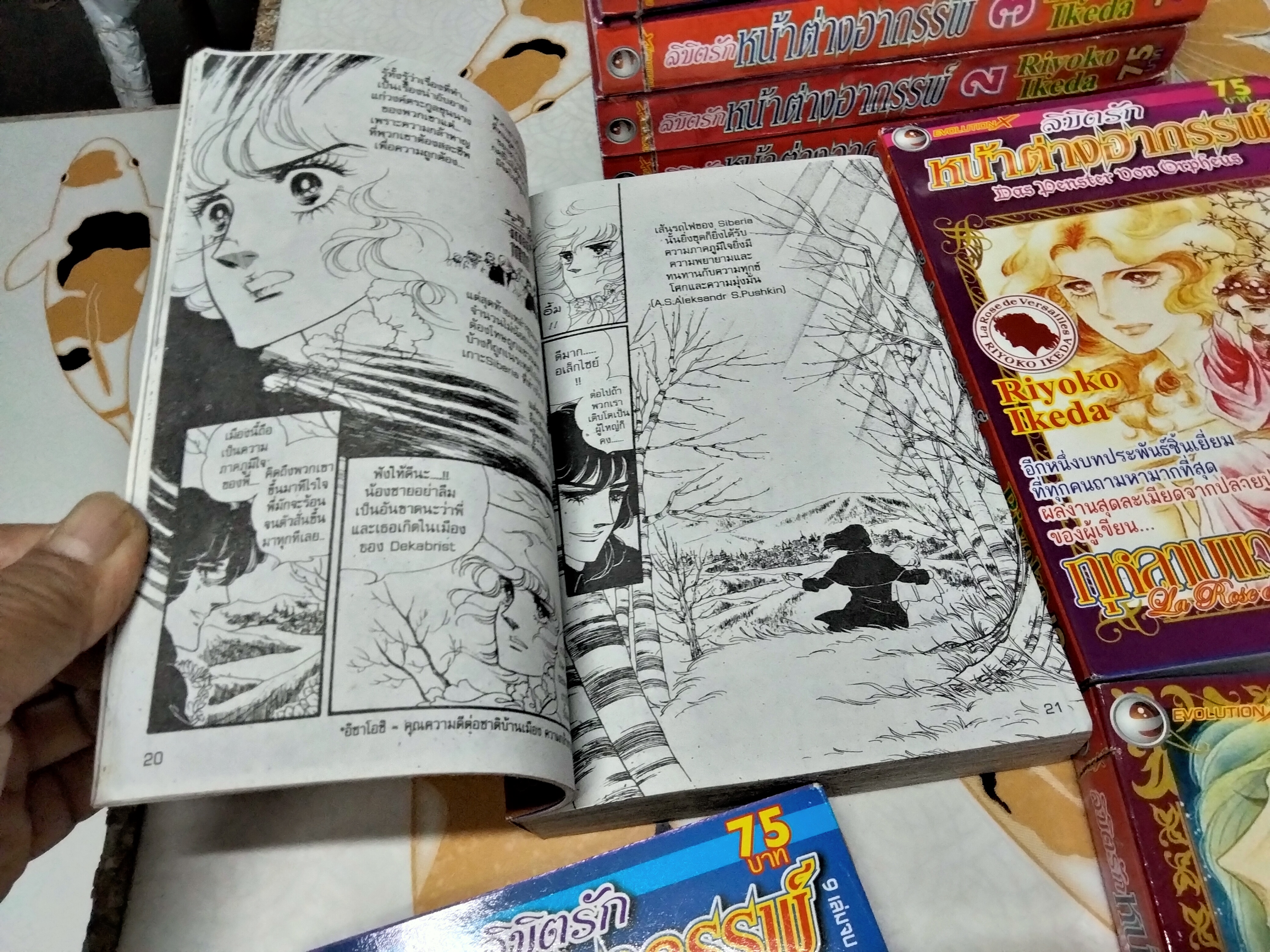 ลิขิตรัก หน้าต่างอาถรรพ์ ผลงานของ ริโยโกะ อิเคดะ ผู้วาดกุหลาบแวร์ซายส์ ครบชุด 9 เล่มจบ ,หนังสือการ์ตูน