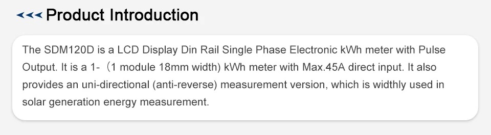 พาวเวอร์มิเตอร์ไฟฟ้า sdm120d
