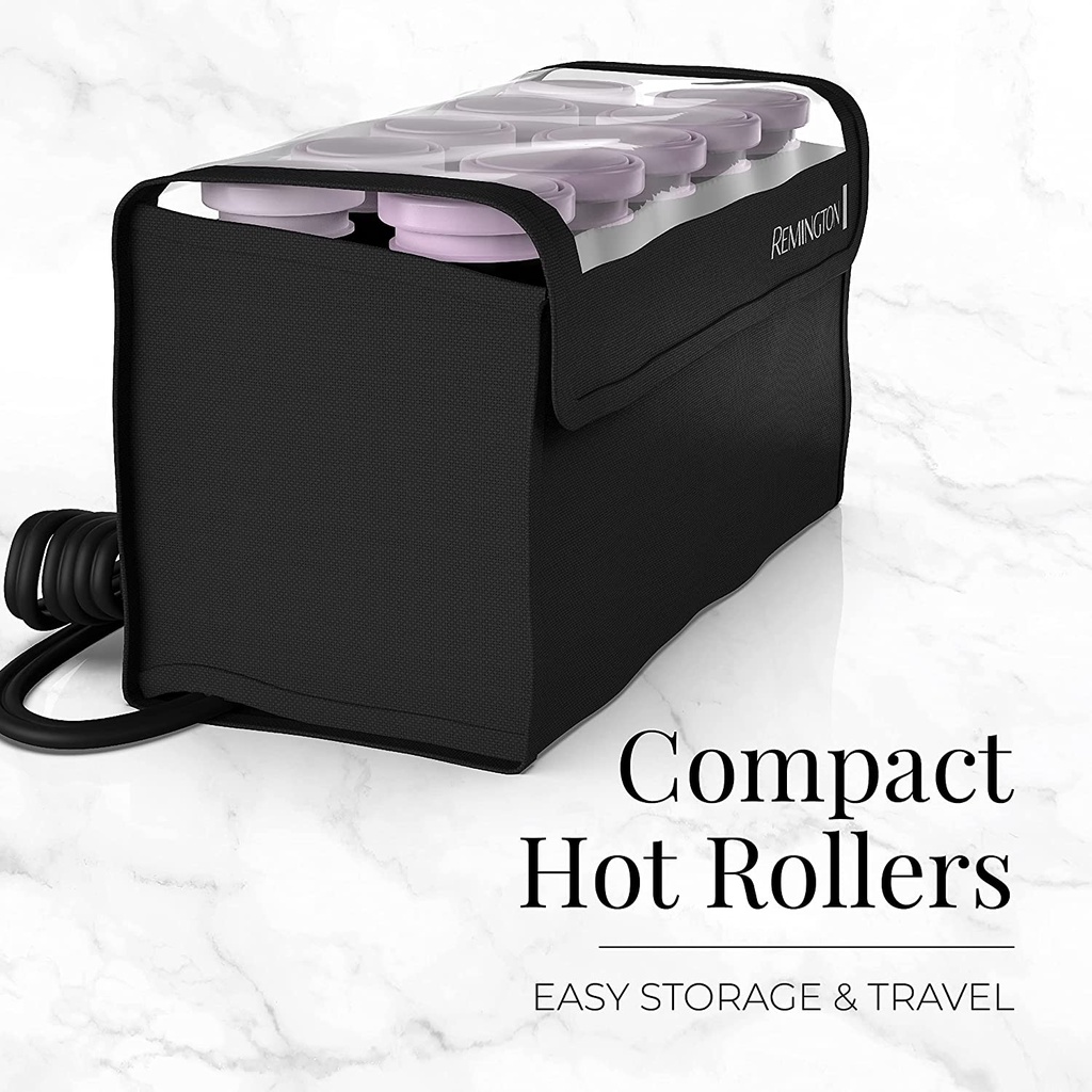 (Remington) Compact hot Roller Set for Create Long Lasting Volume and Hair Curls โรลม้วนผมลอน โรลม้วนผม 10ชิ้น แบบร้อน