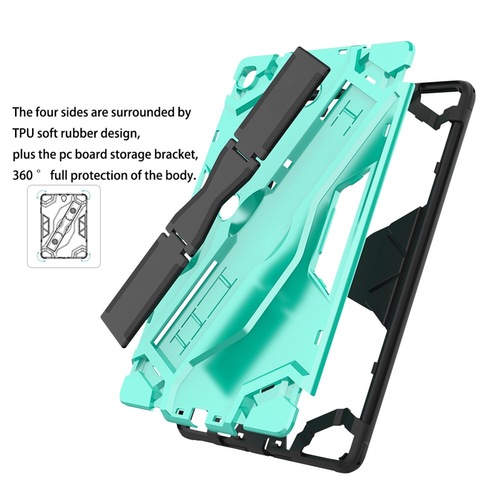 เคส Samsung Galaxy Tab S6 Lite 10.4 SM-P610 P615 P617 #เคสฝาหลังแท็บเล็ตกันกระแทกมีที่สวมนิ้ว Shield Style Strap Kickstand