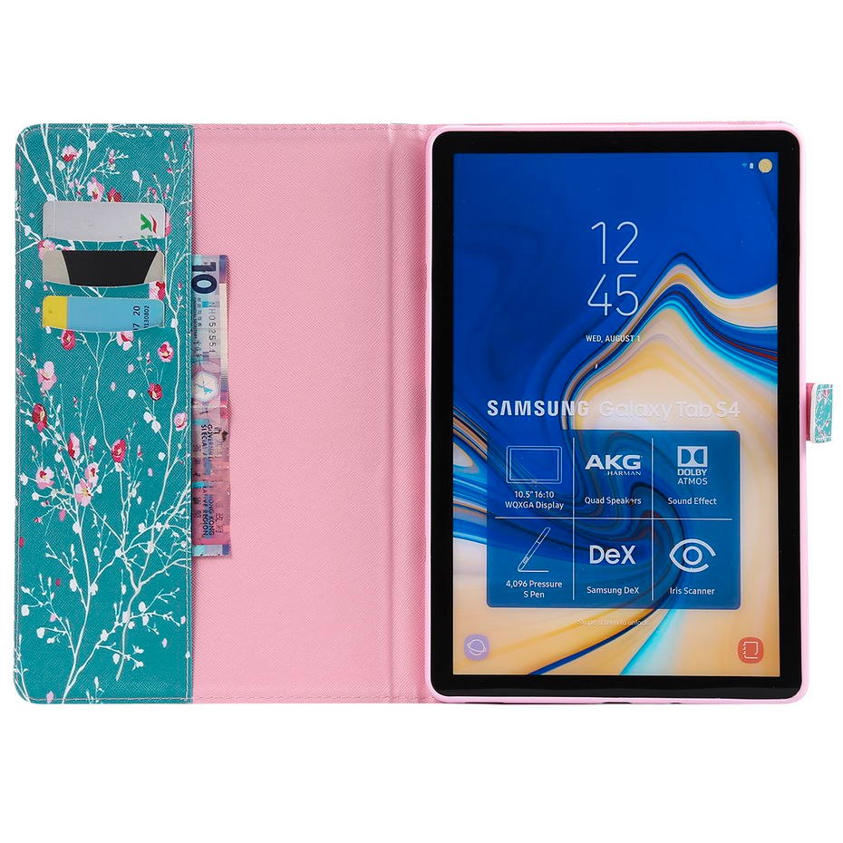 Case Samsung Galaxy Tab S4 10.5 T830 / T835 / T837 #เคสฝาพับหนัง PU พิมพ์ลายสวยงามน่ารักๆ