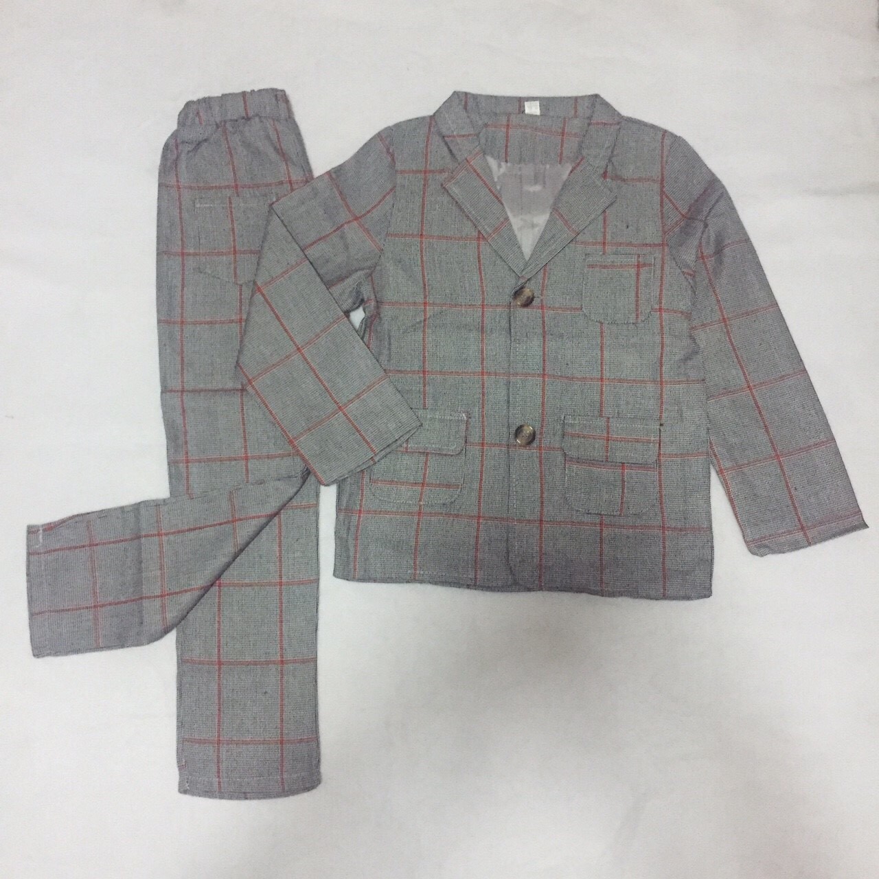 set สูทกับกางเกงเด็ก สีเทา
