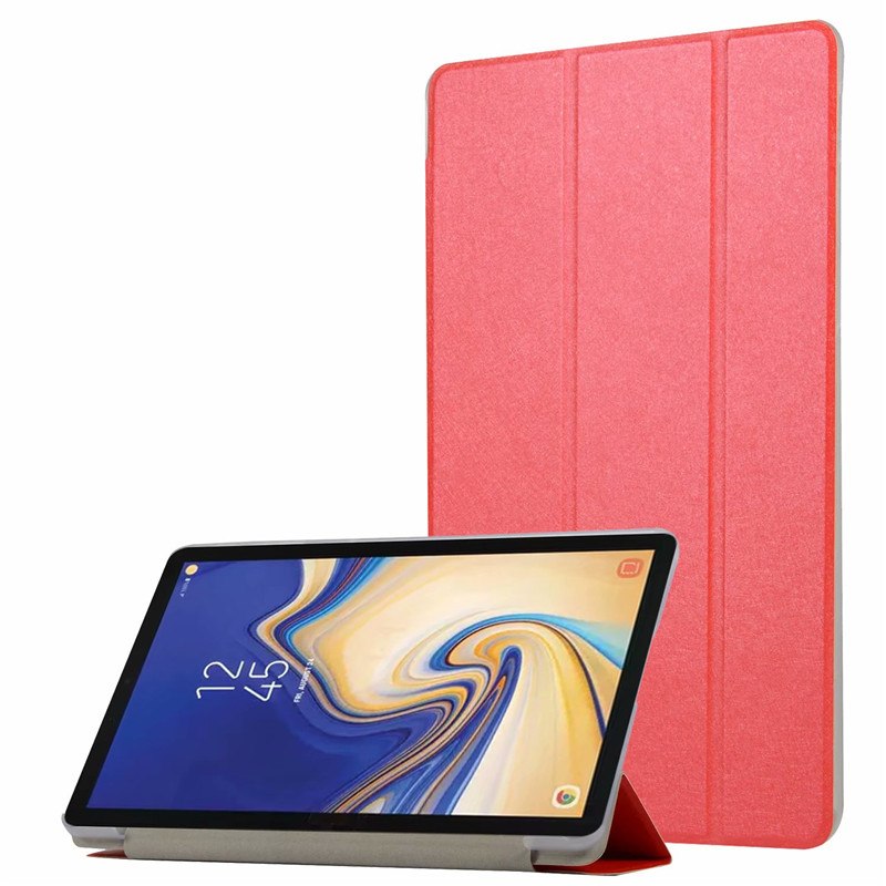 เคส Samsung Galaxy Tab S4 10.5 T830 / T835 #เคสฝาพับพื้นผิวลายผ้าไหมแบบ 3 พับ