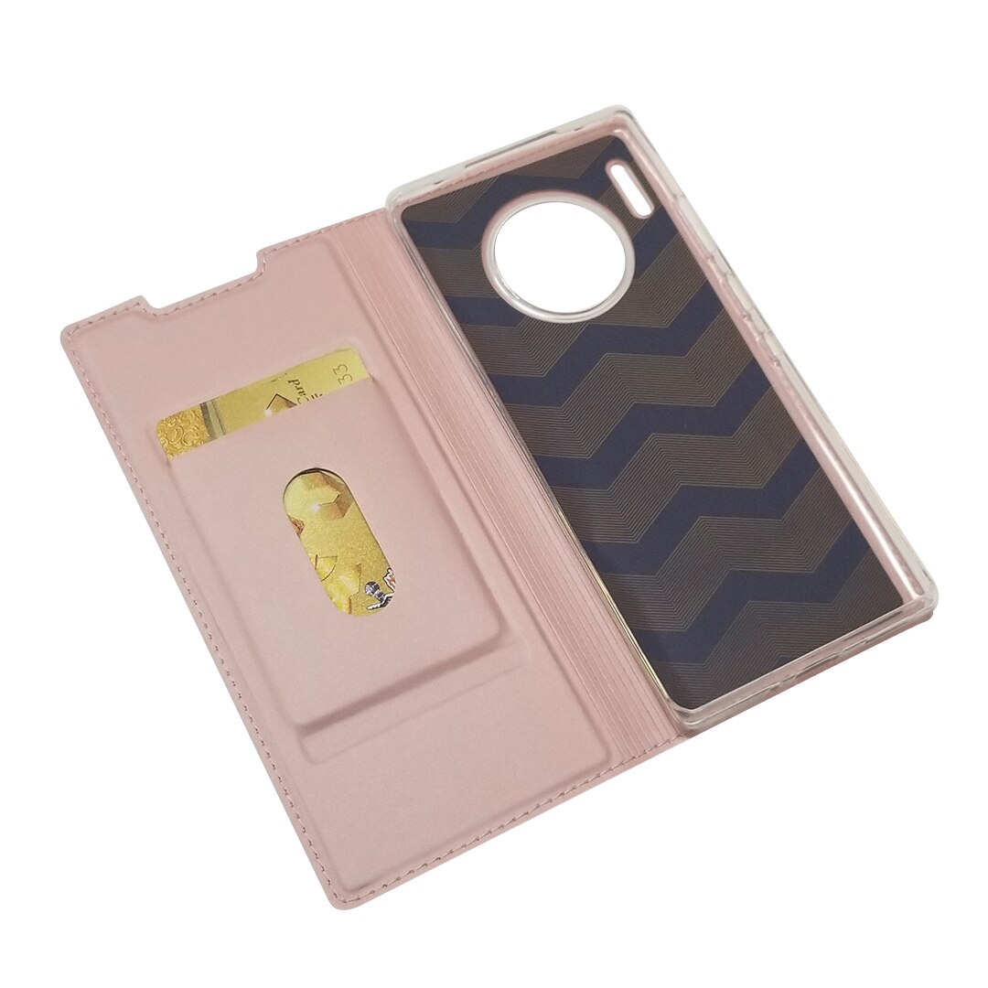 Case Huawei Mate 30 Pro #เคสฝาพับหนัง PU Magnetic Adsorption Stand Leather Card Holder