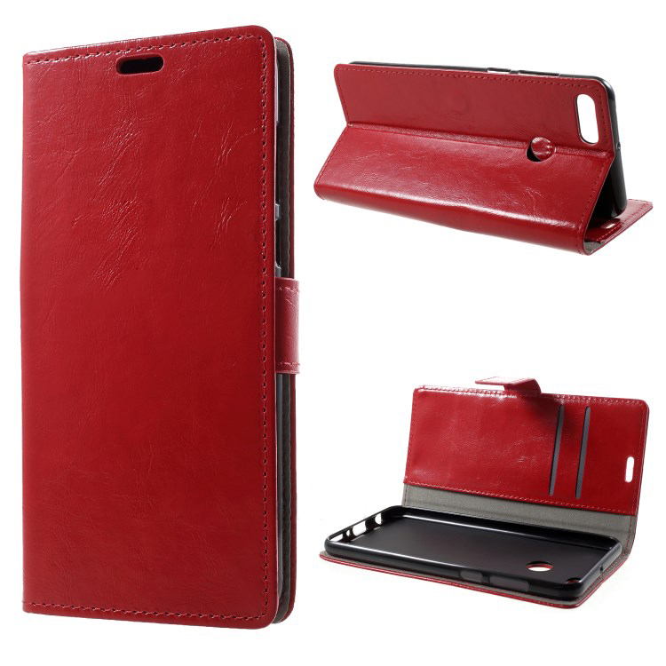 Case Huawei Y9 (2018) #เคสฝาพับแบบกระเป๋าสตางค์หนัง PU Crazy Horse Wallet