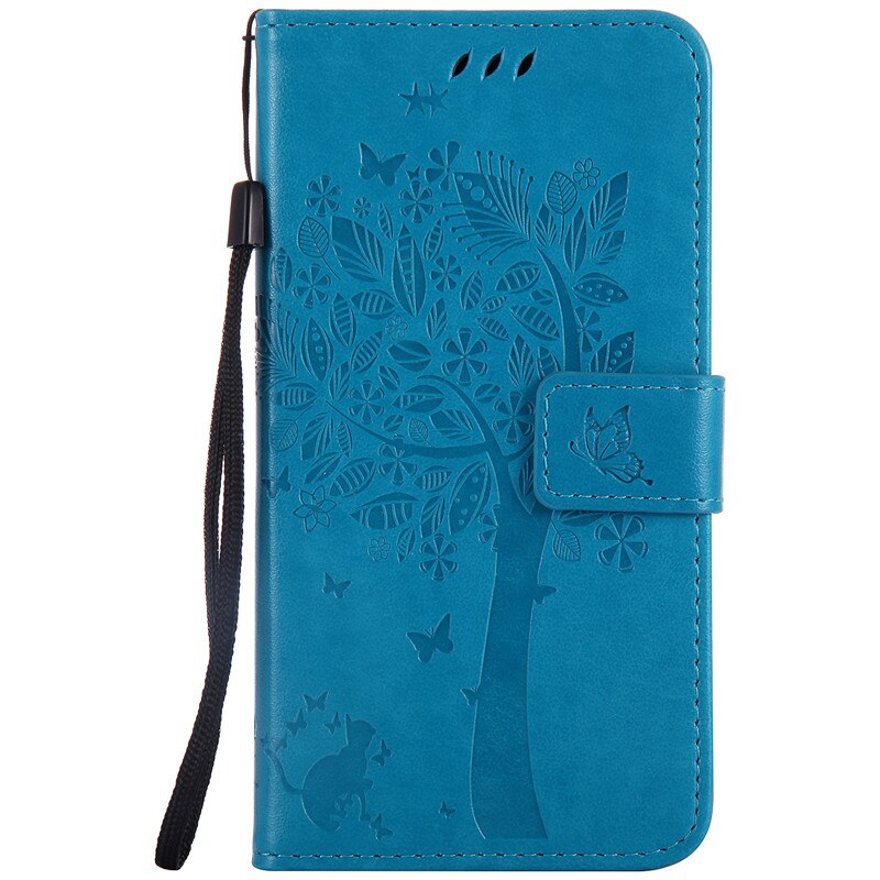เคส OPPO Reno 3 Pro 4G 6.4 นิ้ว #เคสฝาพับหนัง PU พิมพ์ลาย Imprint Cat and Tree Pattern Leather Protection Cover