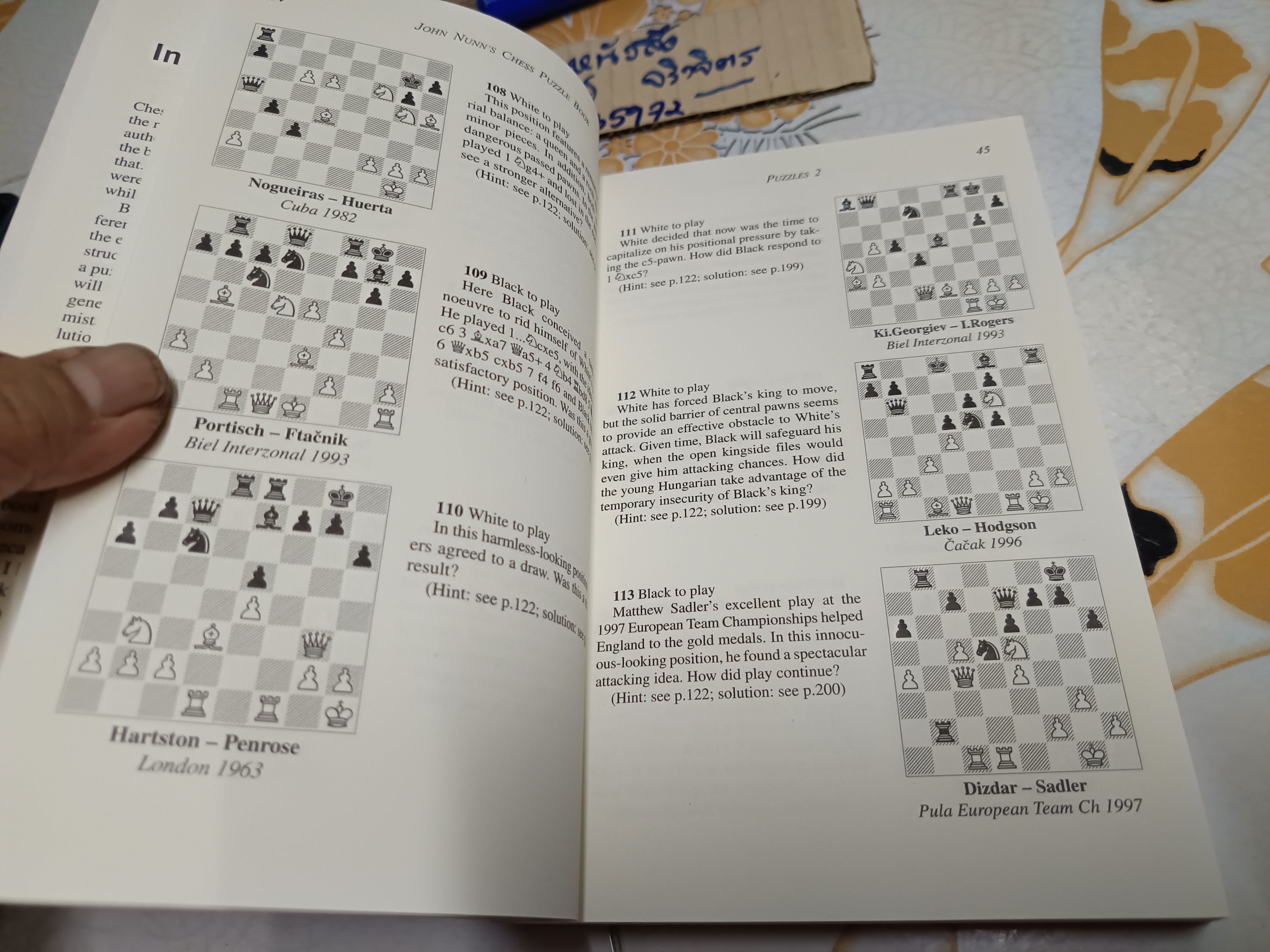 John Nunn's Chess Puzzle Book (New Enlarged Edition)