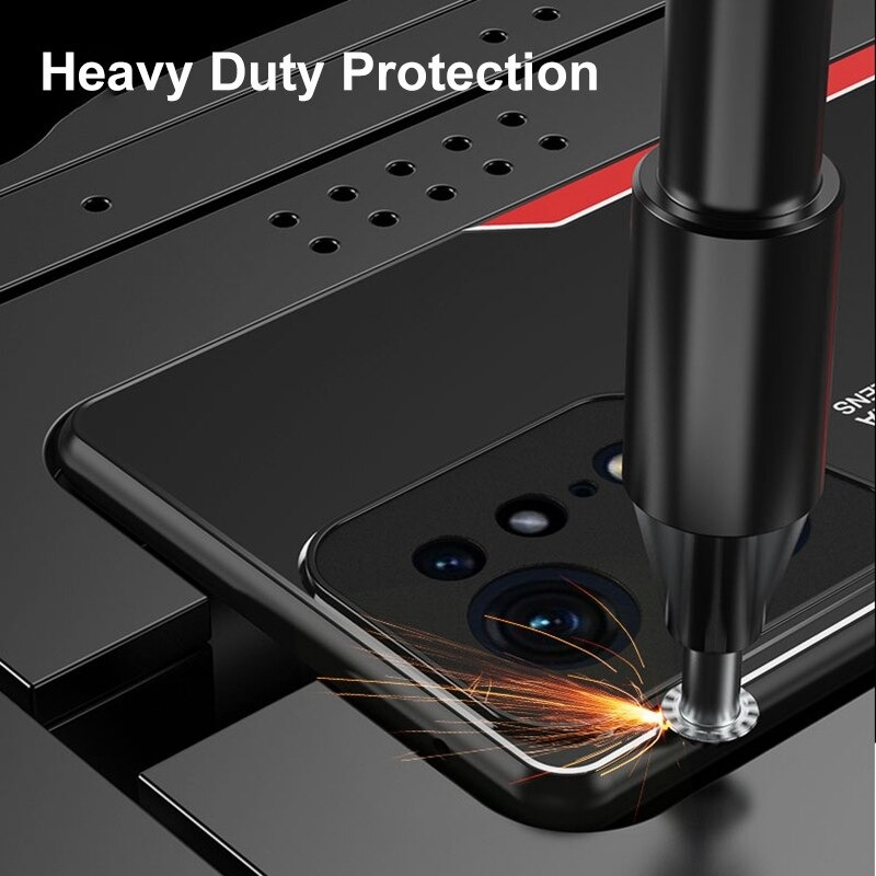 เคส OPPO Find X5 Pro 5G #เคสฝาหลังไฮบริด Metal +TPU Shockproof metal back plate Phone Back Cover