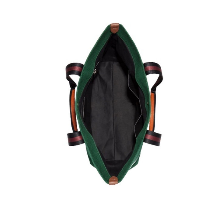 Coach® Tote Bag 38 Canvas Clblk, JI/Kelly Green Dark Saddle กระเป๋าโค้ช กระเป๋าสะพายข้างใบใหญ่ ผ้าแคนวาส