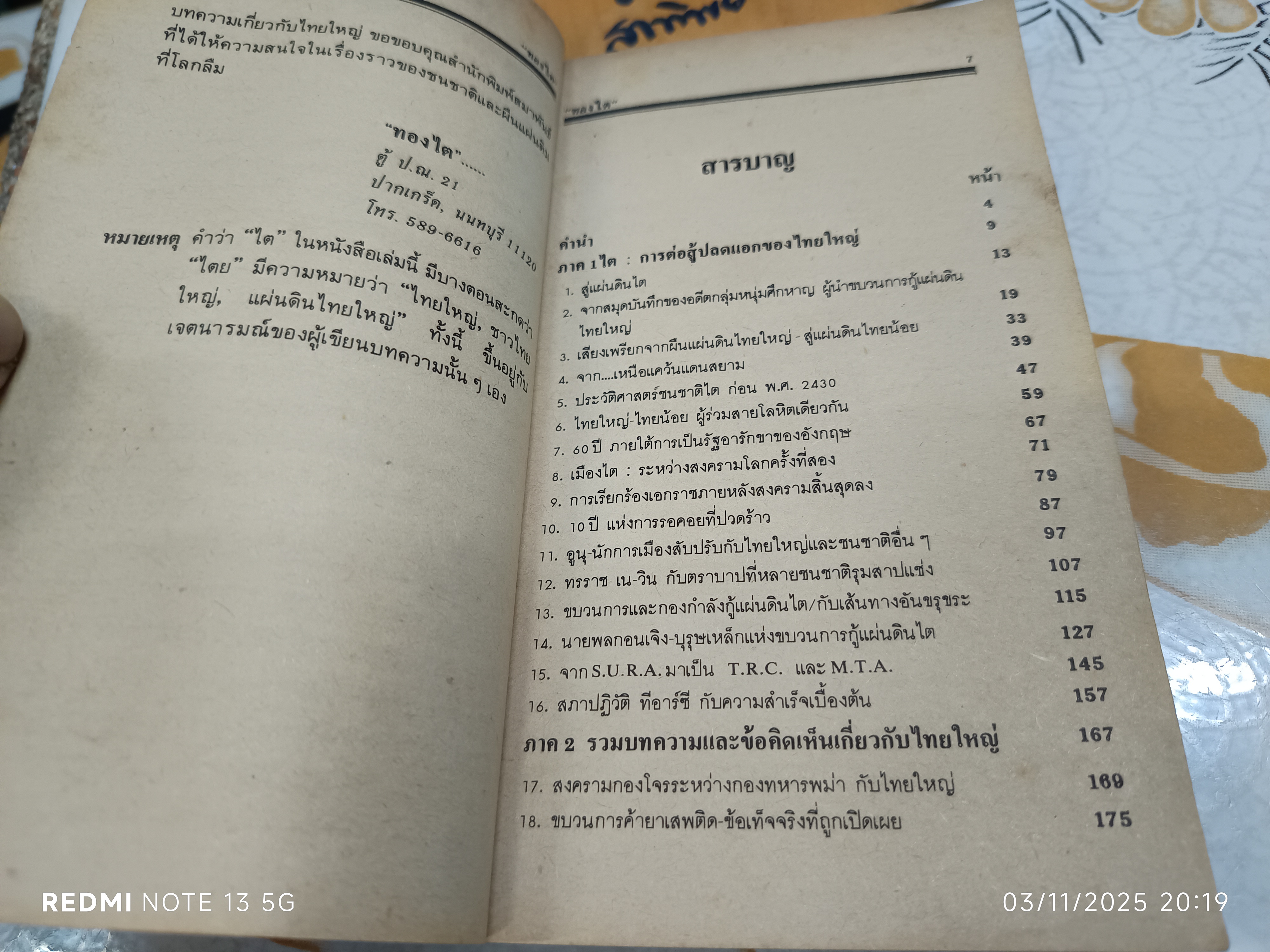 ไทยใหญ่ โดย ทองไต พิมพ์ครั้งแรกพ.ศ 2531 สำนักพิมพ์สมาพันธ์