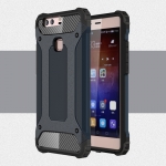 เคส Huawei P9 Plus #เคสฝาหลังกันกระแทก Armor Case Plastic + TPU - สีน้ำเงิน / สินค้าพร้อมส่ง