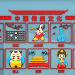 ตัวติดผนังตกแต่งห้องเรียนภาษาจีน