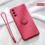 เคส OPPO Reno 5 Pro 5G #เคสฝาหลังซิลิโคนนิ่มมีแหวนสวมนิ้ว Liquid Silicone Back Case